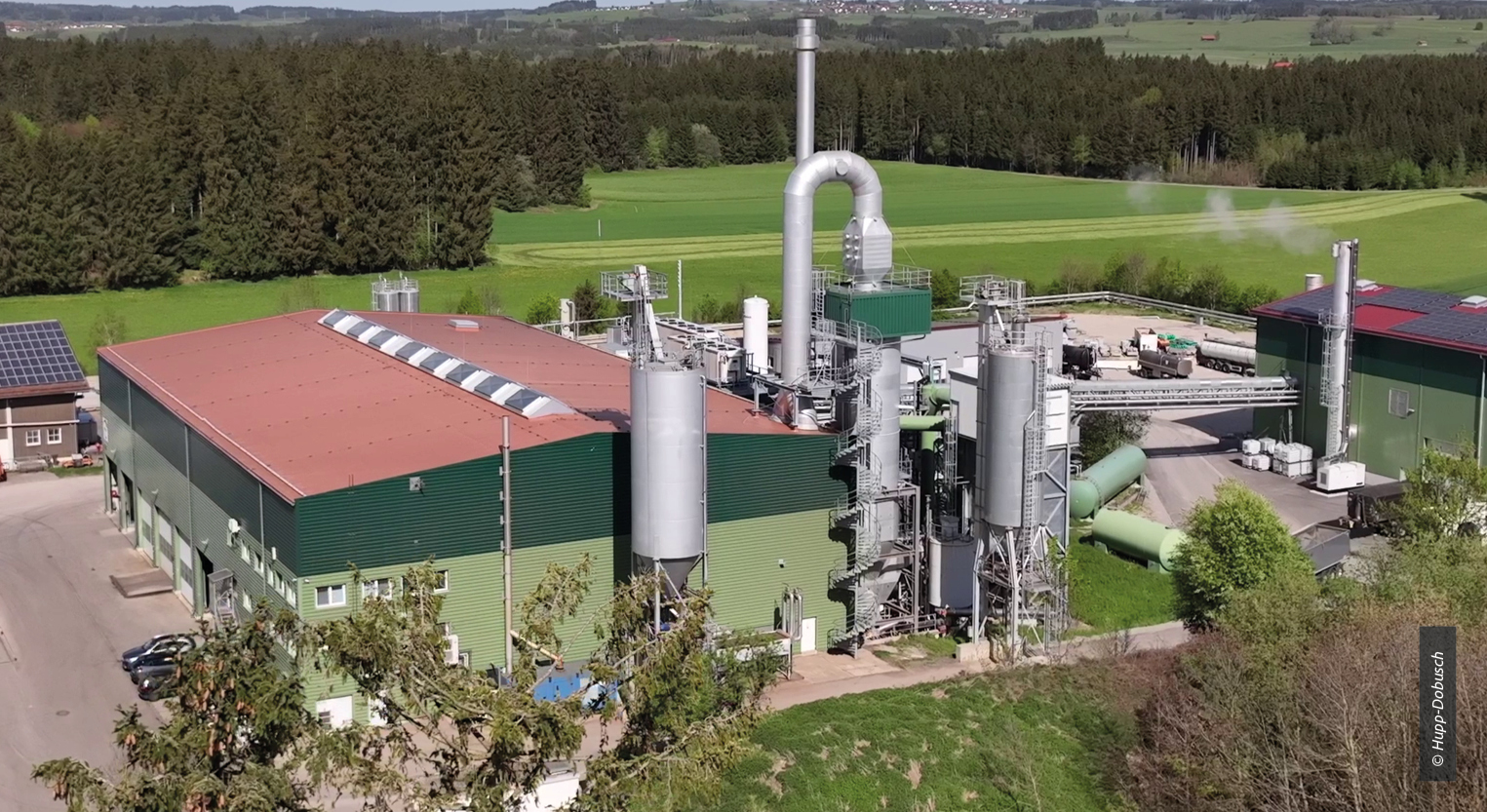 Figure 1: Altenstadt mono-incineration plant with integrated R-Rhenania thermochemical process from Emter GmbH (production capacity 15,000 t/a). ©Hupp-Dobusch